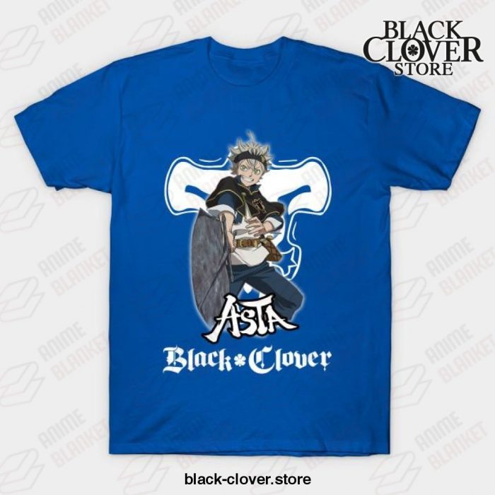 Funny Design Asta Clover Black T-Shirt Blue / S