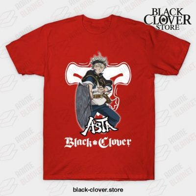Funny Design Asta Clover Black T-Shirt Red / S