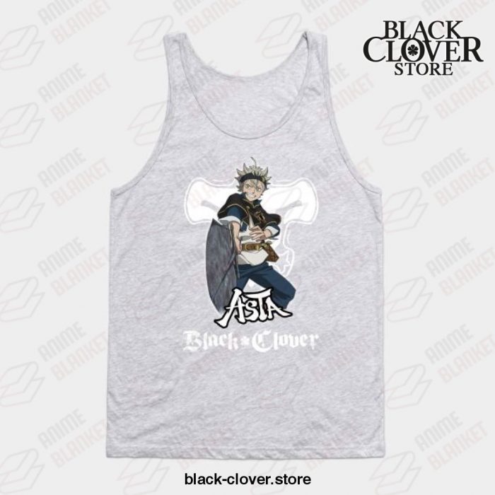 Funny Design Asta Clover Black Tank Top Gray / S