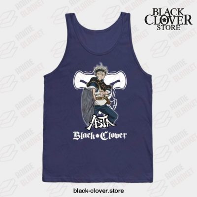 Funny Design Asta Clover Black Tank Top Navy Blue / S