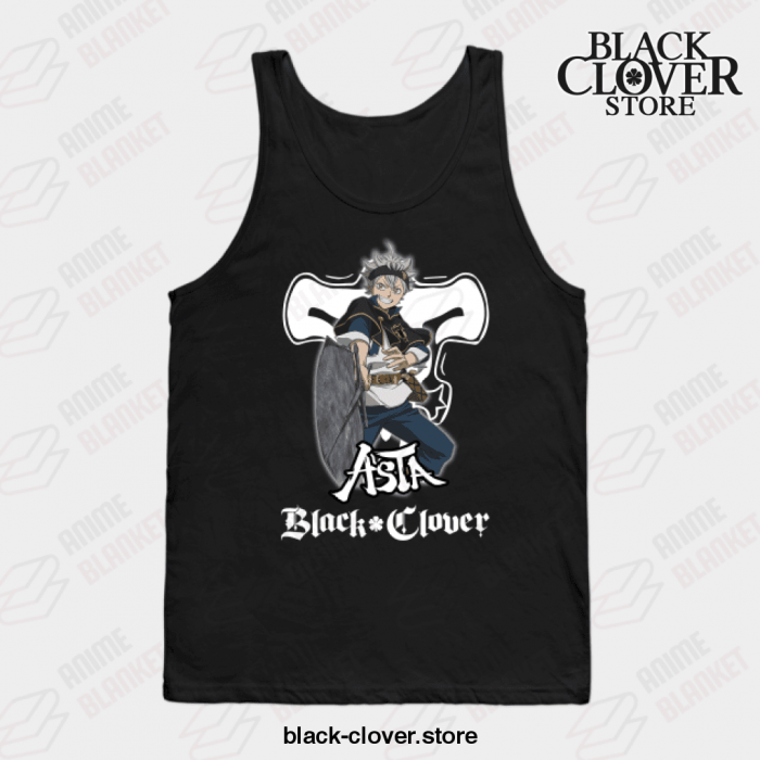 Funny Design Asta Clover Black Tank Top / S