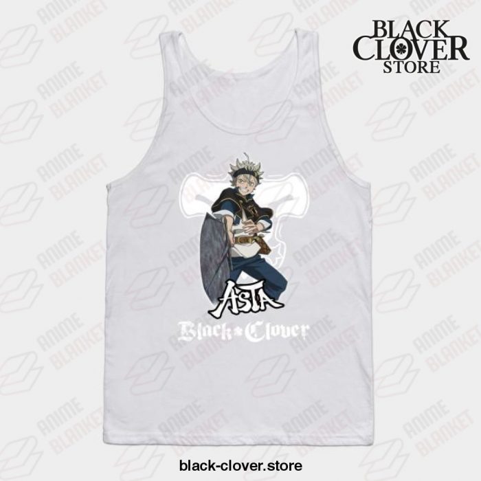 Funny Design Asta Clover Black Tank Top White / S