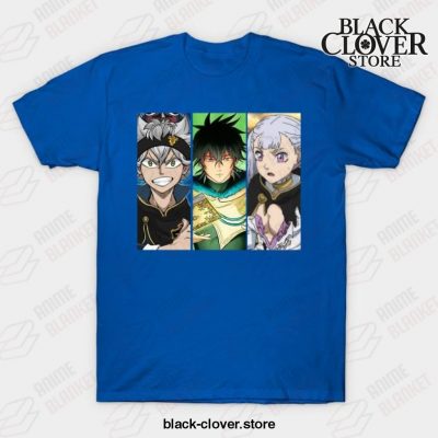 Graphic Love Anime Clover Black Asta Yuno Noelle T-Shirt Blue / S
