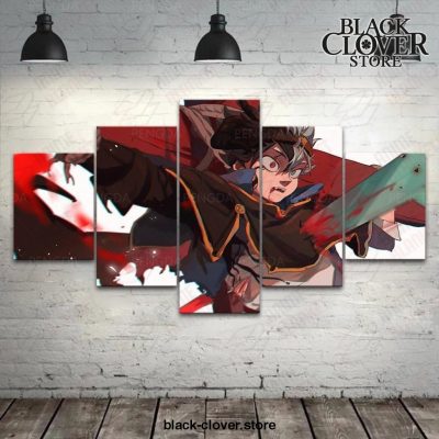 New 5 Pieces Black Clover Asta Canvas Wall Art