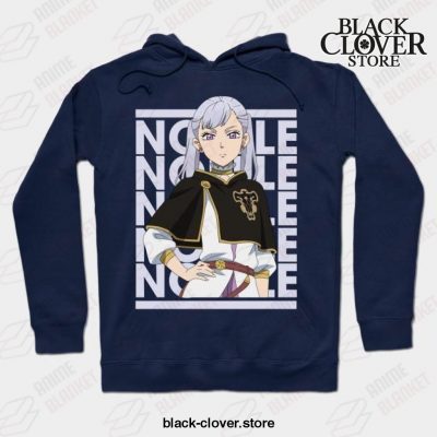 Noelle - Black Anime Clover Hoodie Navy Blue / S