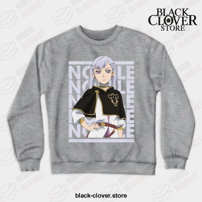 Noelle - Black Anime Clover Sweatshirt Gray / S