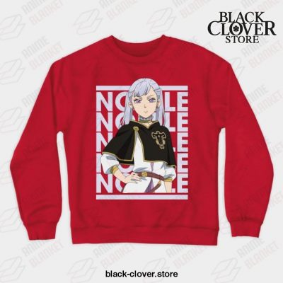 Noelle - Black Anime Clover Sweatshirt Red / S