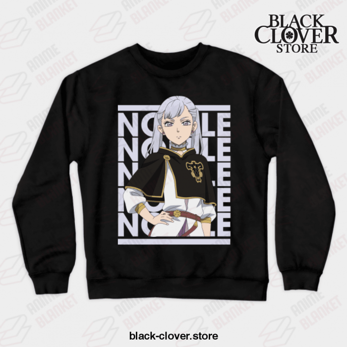 Noelle - Black Anime Clover Sweatshirt / S