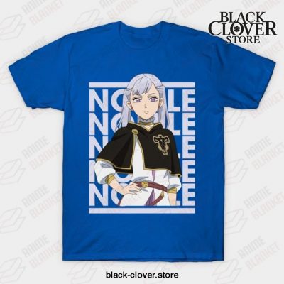 Noelle - Black Anime Clover T-Shirt Blue / S