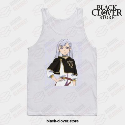 Noelle - Black Anime Clover Tank Top White / S