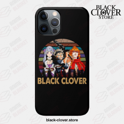 Vintage Black Anime Clover Noelle Asta Yuno Phone Case Iphone 7+/8+ / Style 1