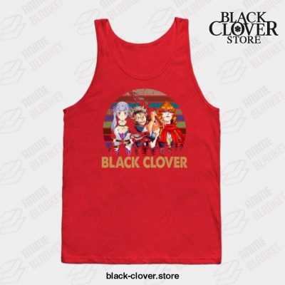 Vintage Black Anime Clover Noelle Asta Yuno Tank Top Red / S