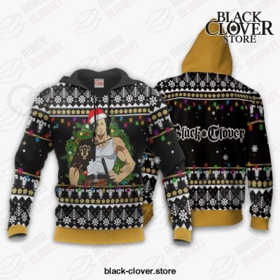Yami Sukehiro Ugly Christmas Sweater Black Clover Anime Xmas Gift Va11 Hoodie / S All Over Printed