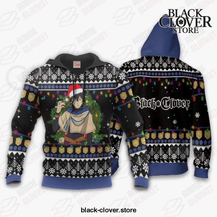 Yuno Ugly Christmas Sweater Black Clover Anime Xmas Gift Va11 Hoodie / S All Over Printed Shirts